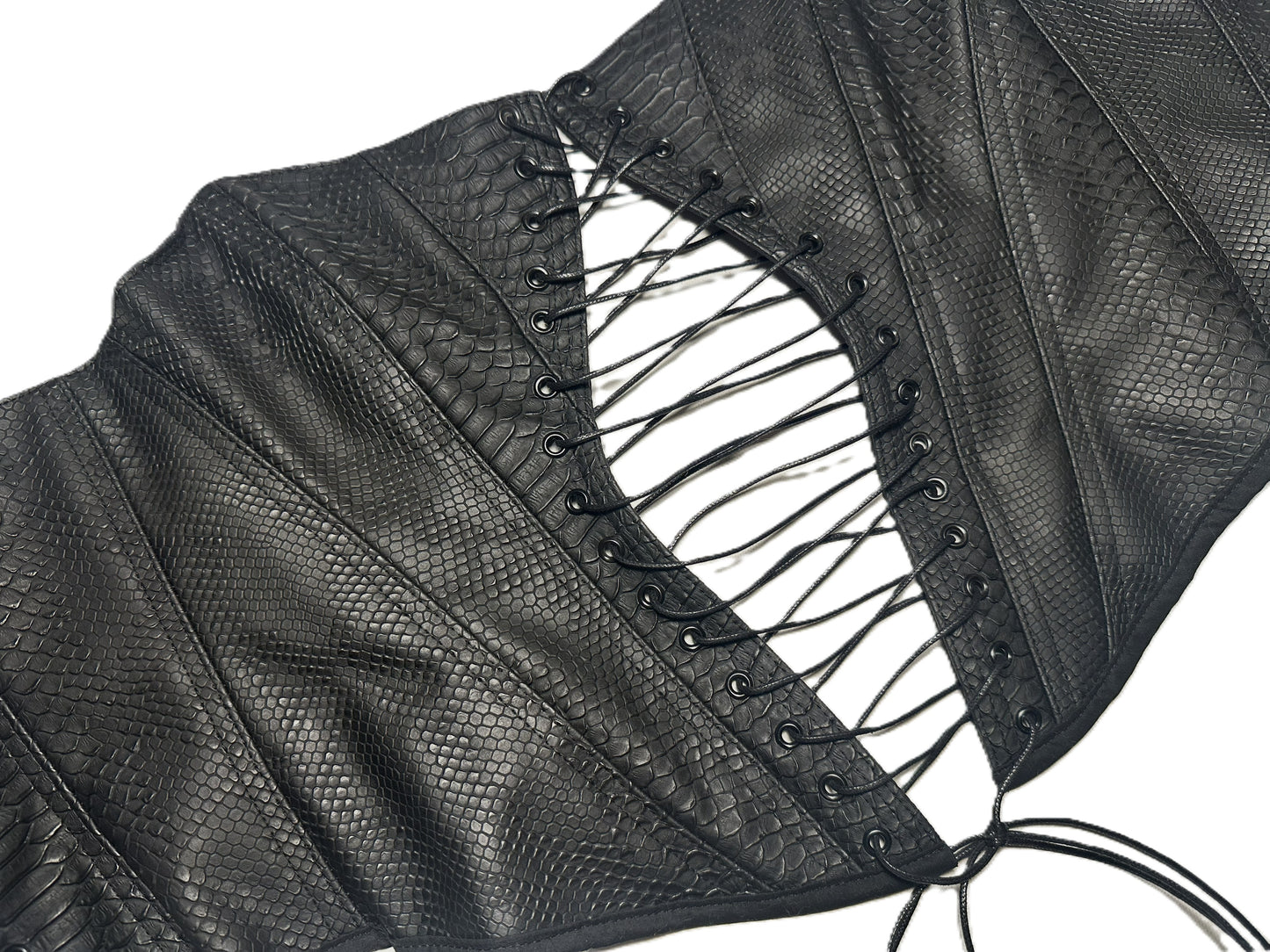 Korsett in Schlangenleder-Optik mit Cut-out | Lace-up Corset | Collwction 2026 #733