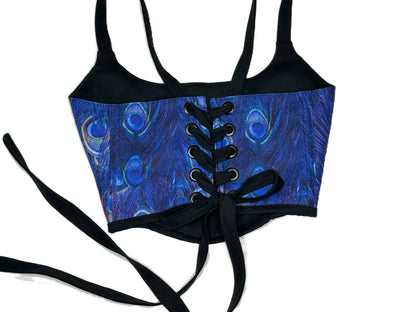 Peacock Feather Corset – Wendbares Fairycore Statement Korsett #589