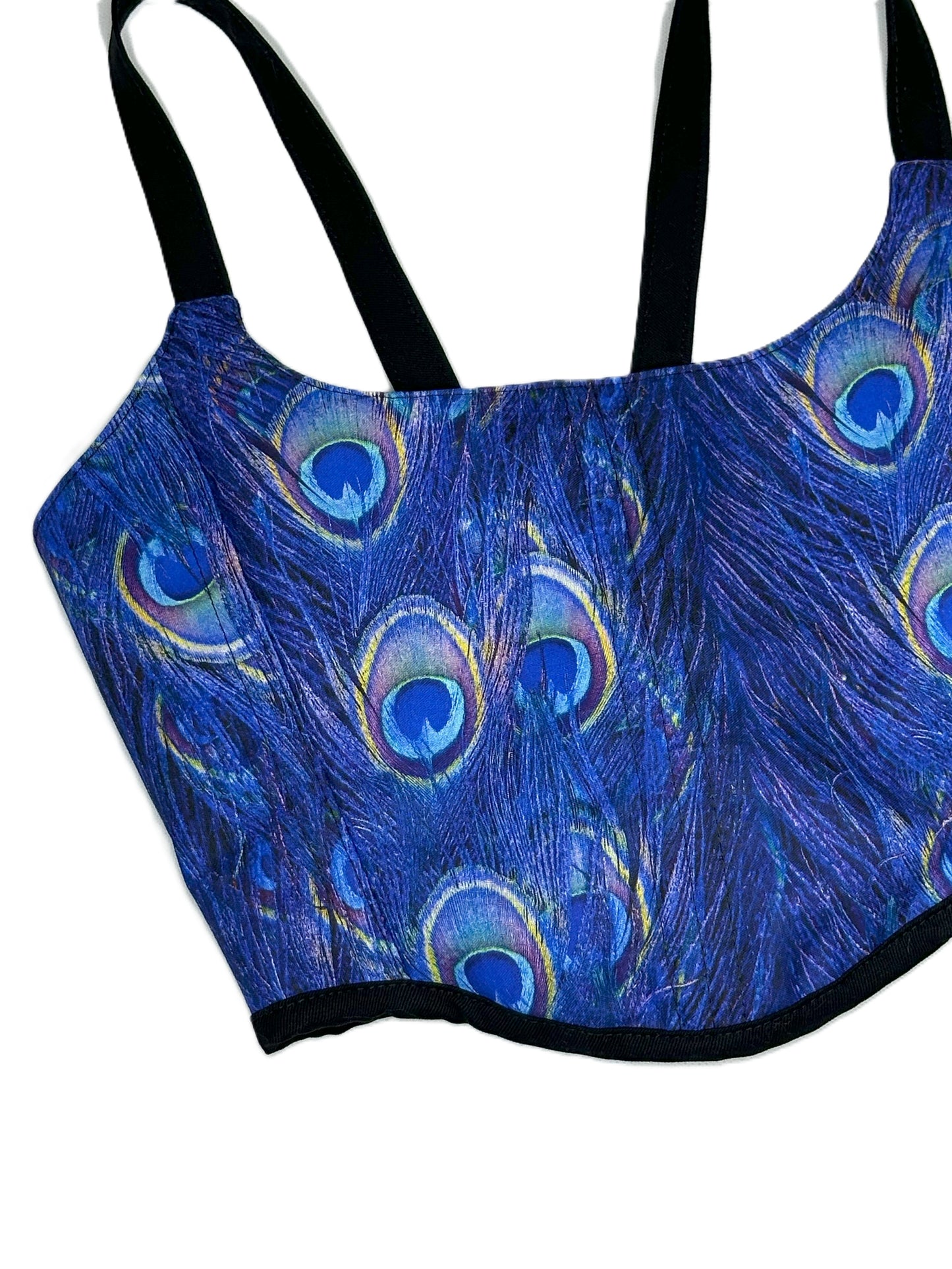 Peacock Feather Corset – Wendbares Fairycore Statement Korsett #589