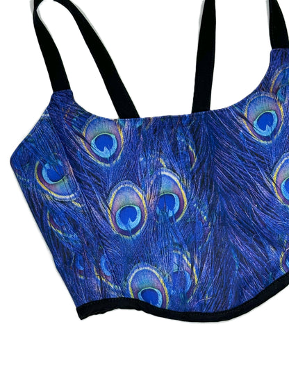Peacock Feather Corset – Wendbares Fairycore Statement Korsett #589