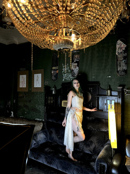 Baumwoll-Korsett mit beigefarbener Spitze | Layered Corset Top Collection 2026