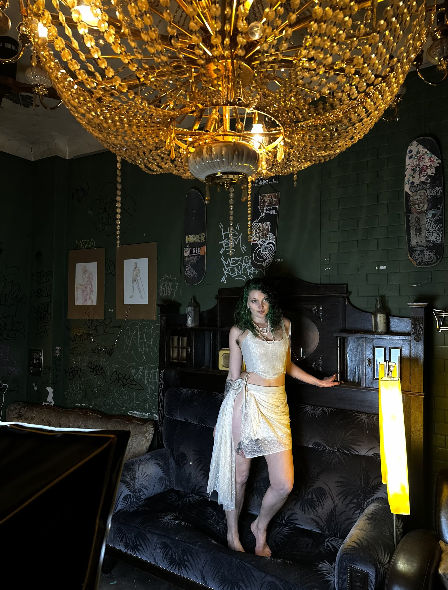 Baumwoll-Korsett mit beigefarbener Spitze | Layered Corset Top Collection 2026