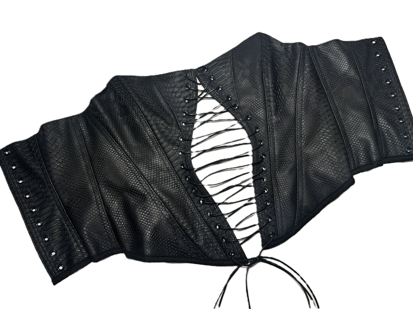 Korsett in Schlangenleder-Optik mit Cut-out | Lace-up Corset | Collwction 2026 #733