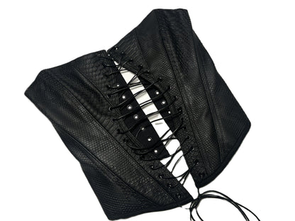 Korsett in Schlangenleder-Optik mit Cut-out | Lace-up Corset | Collwction 2026 #733