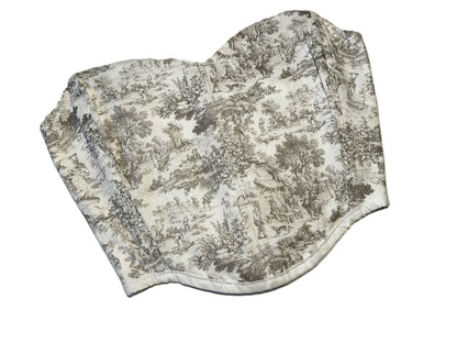 Strapless Toile de Jouy Korsett aus italienischer Baumwolle #739