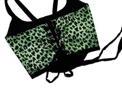 Neon Leo Satin Corset – Wendbar & Größenverstellbar #748