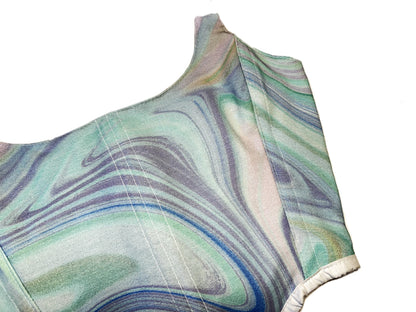 Wendbares Barton Korsett aus Baumwoll Jersey mit weißen Trägern #755