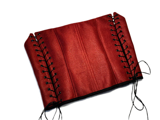 Kunstleder Korsett in Wildlederoptik mit Doppelschnürung – Jeans Only Collection #760