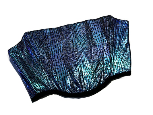 Wendbares Upcycle Korsett in schimmernder Schlangenoptik #761