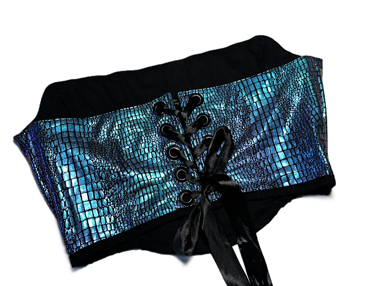 Wendbares Upcycle Korsett in schimmernder Schlangenoptik #761