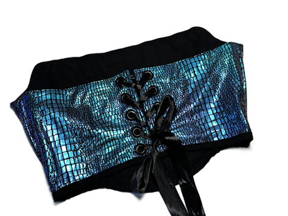 Wendbares Upcycle Korsett in schimmernder Schlangenoptik #761