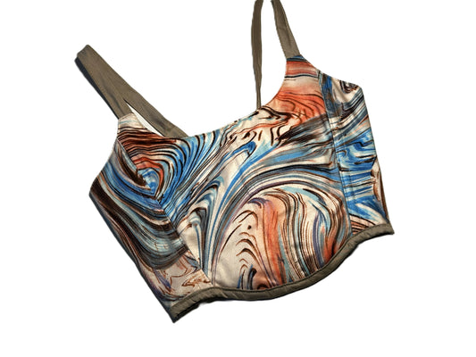 Wendbares Korsett mit Farbverlauf in Beige, Orange & Blau #764