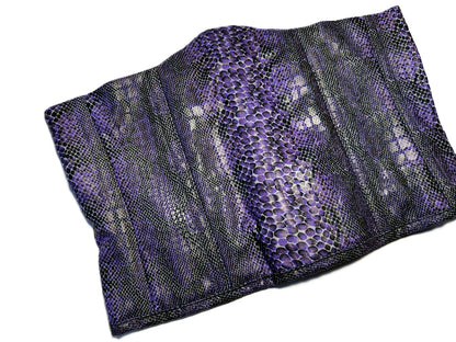 Underbust Korsett aus Kunstleder in lila Schlangenlederoptik #766