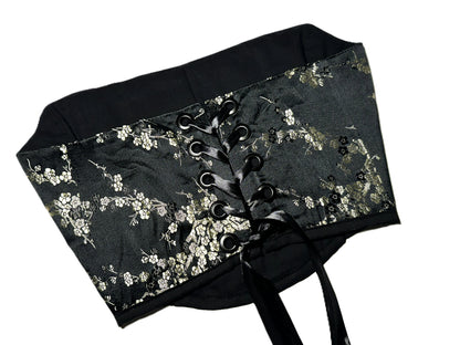 Wendbares Satin Korsett mit floralen Motiven #775