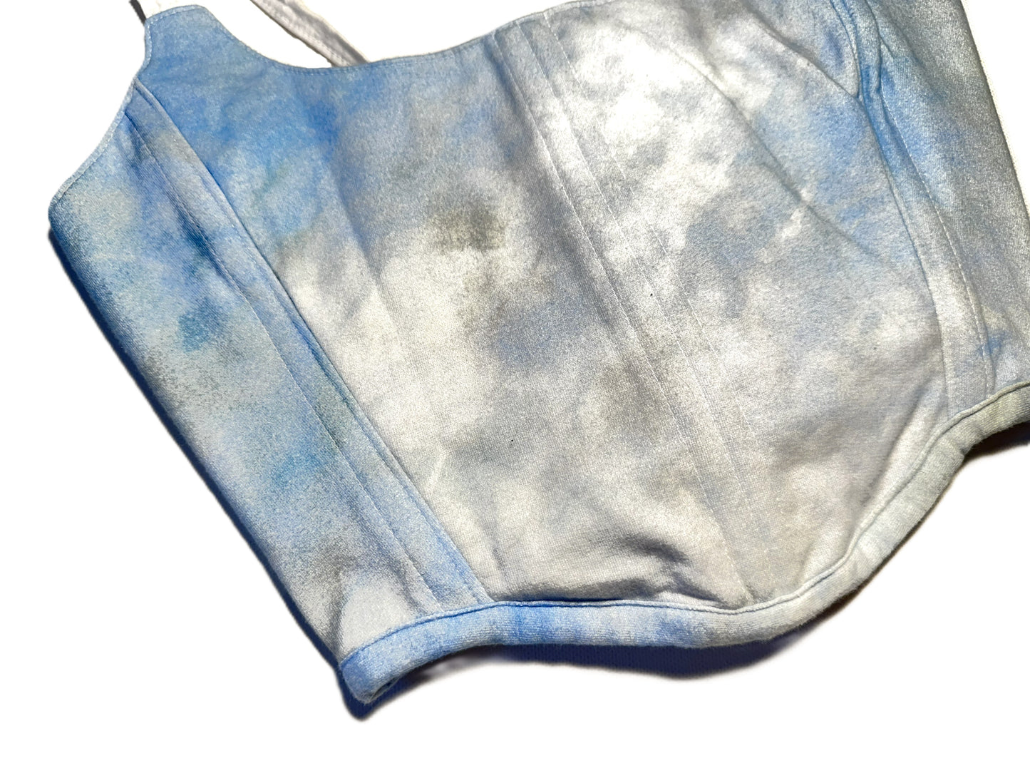 Wendbares Jersey Korsett mit Batikmuster Blau #778