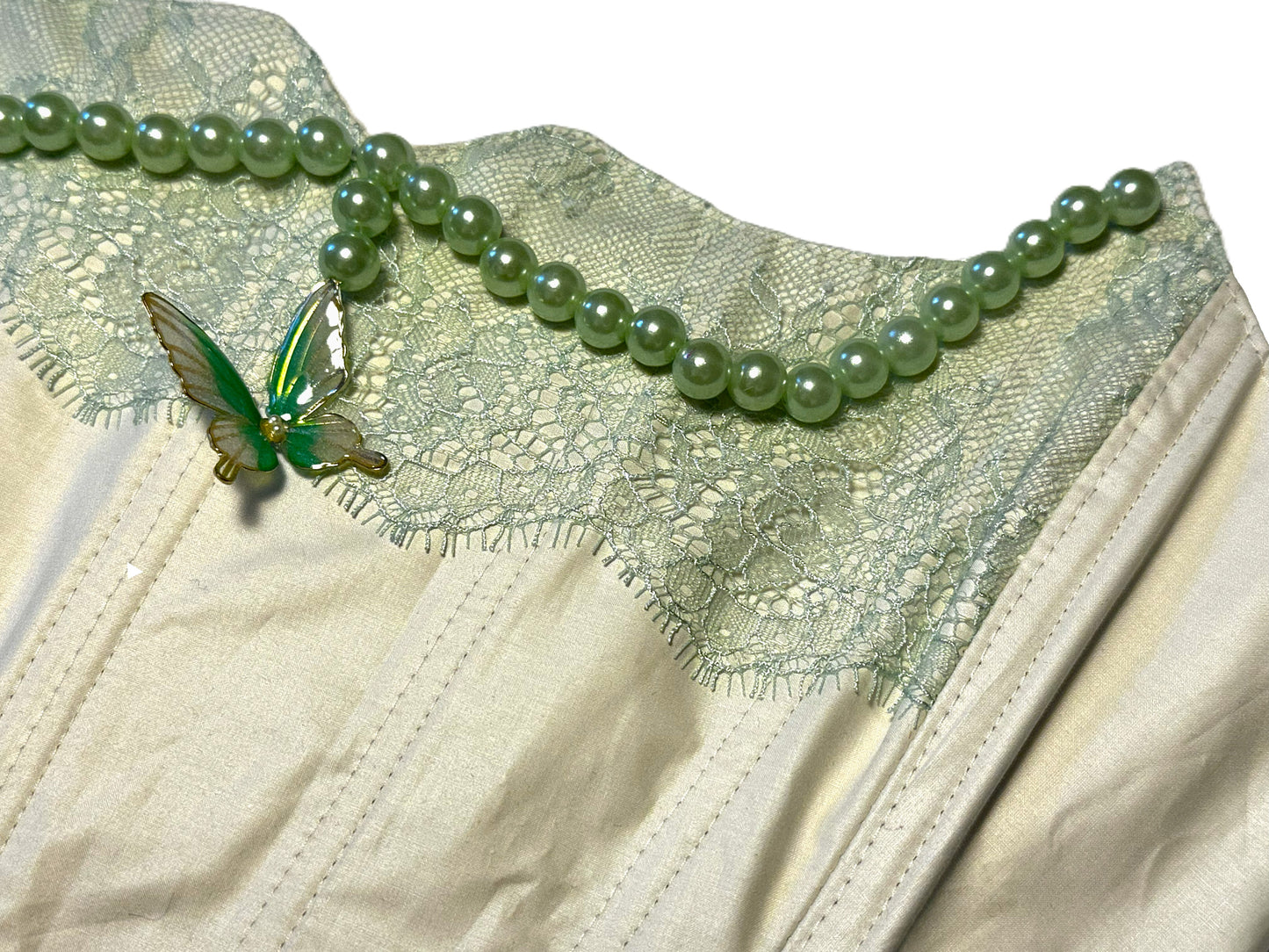 Korsett mit grüner Spitze – Neither a Witch nor a Fairy Kollektion 2026 #785