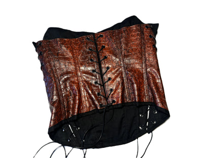 Schlangenoptik Korsett in rotbraunem Farbverlauf – Einzelstück 2025 #787