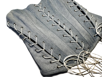 Upcycle Jeans Korsett mit 4 Schnürungen – 2025 Jeans Only Collection #845