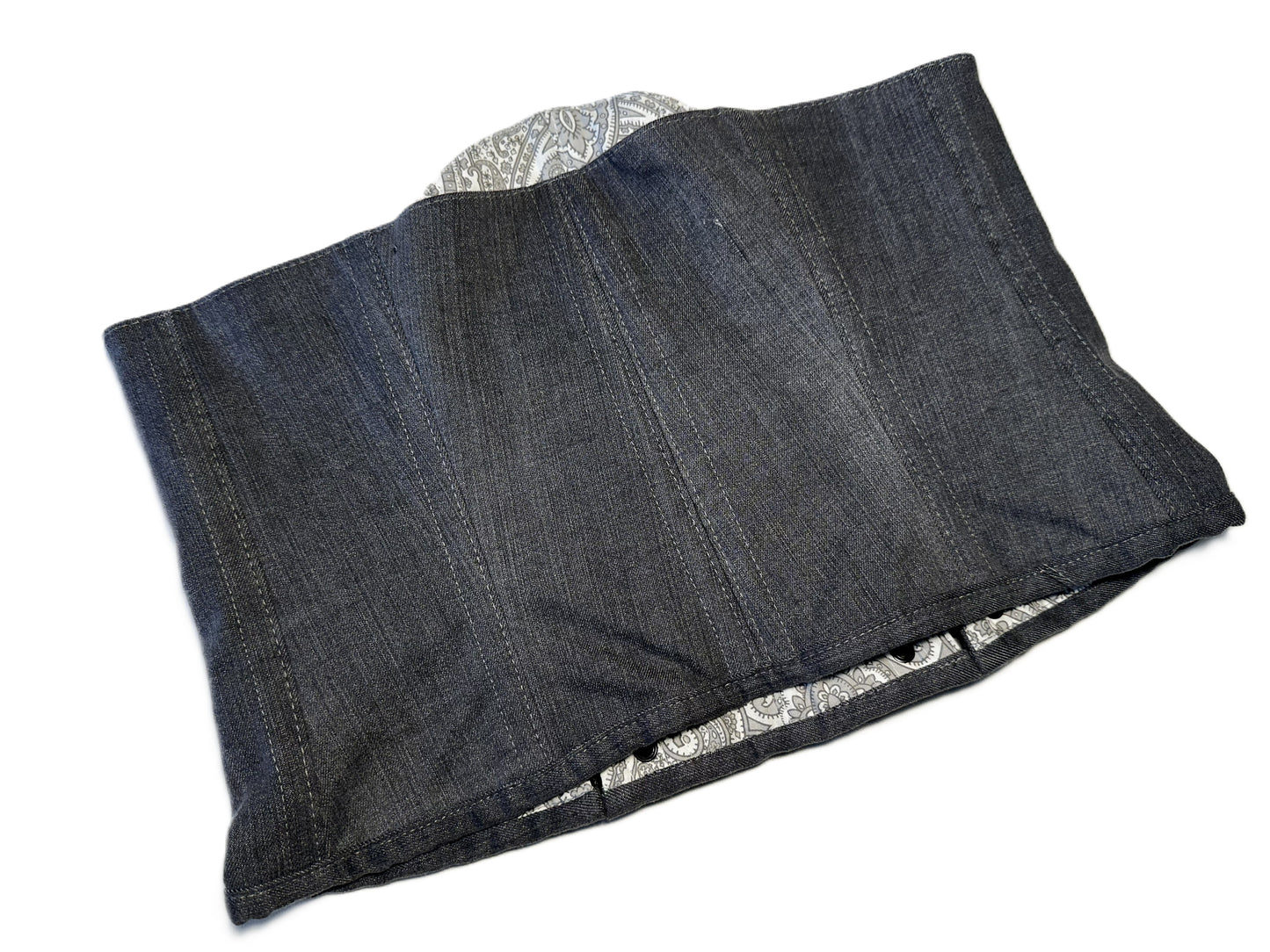 Upcycled Denim Underbust Corsage – Double Lace #860