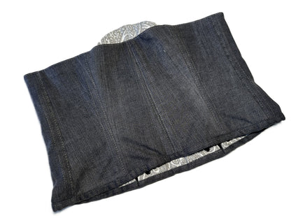 Upcycled Denim Underbust Corsage – Double Lace #860