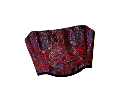 Magenta Oriental Satin Corsage – Royal Vintage Glam #868