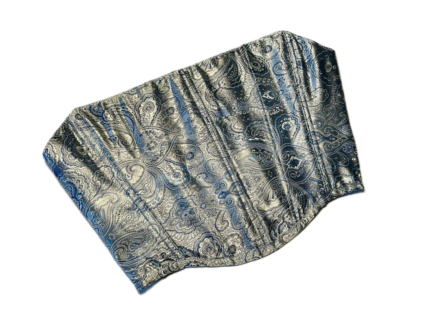 Blue Paisley Satin Corsage – Old Money Statement Korsett #869