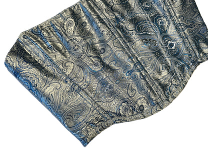 Blue Paisley Satin Corsage – Old Money Statement Korsett #869