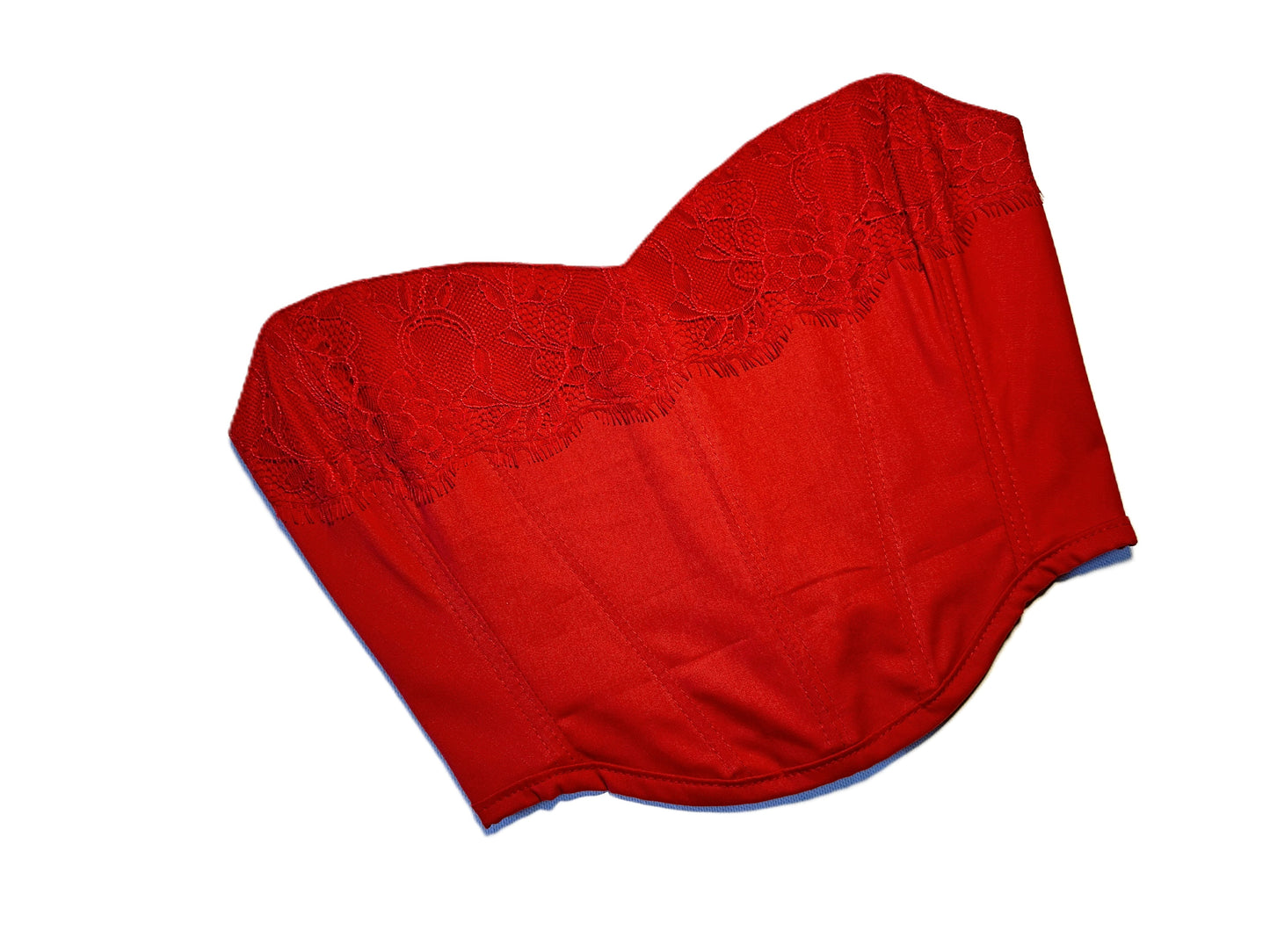 Red Lace Corsage – Dark Romantic Statement Top #874