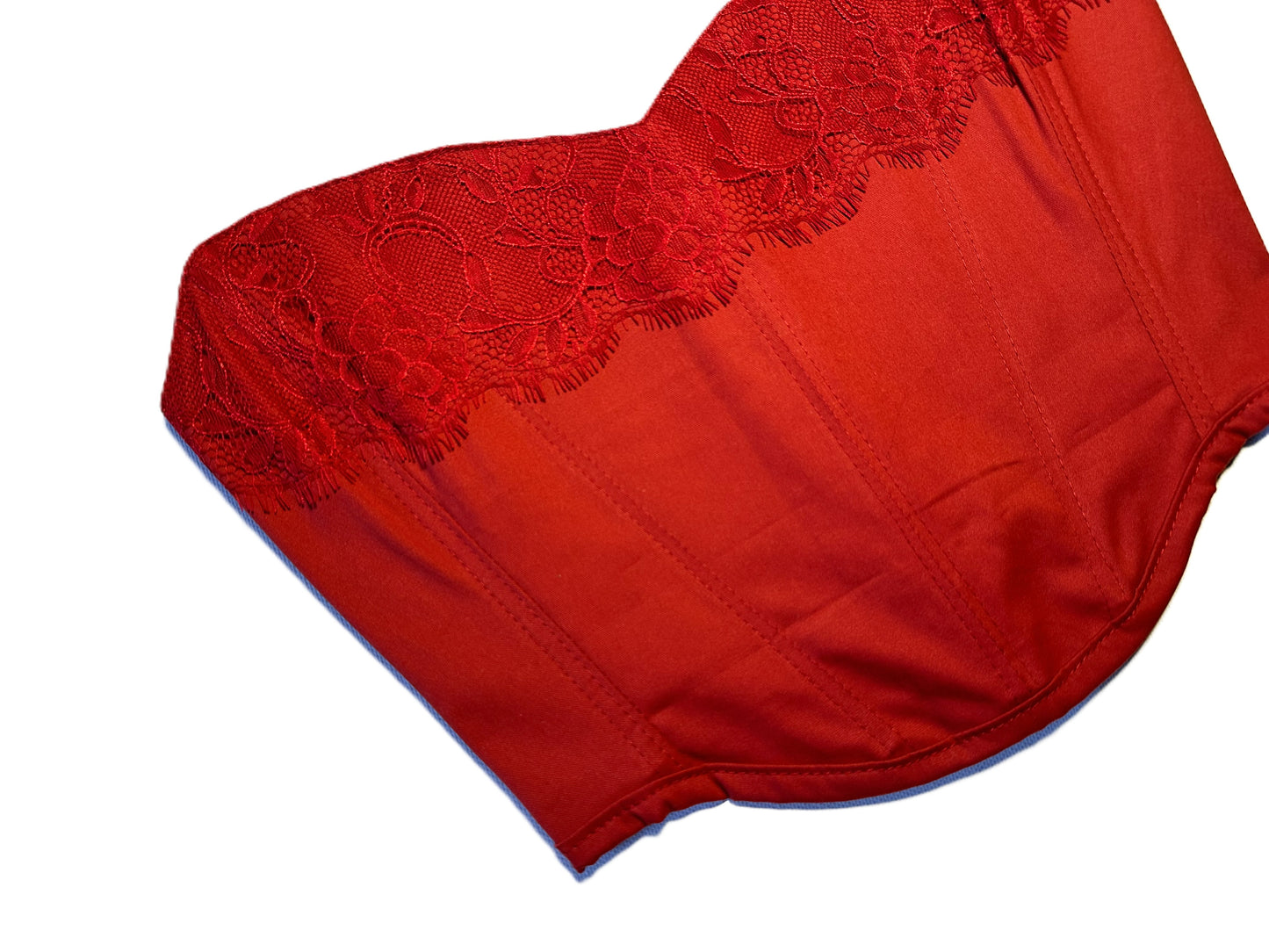 Red Lace Corsage – Dark Romantic Statement Top #874