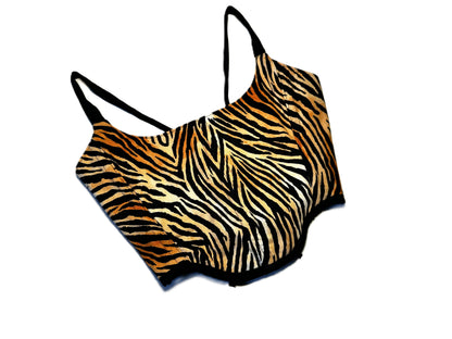 Leopard Corsage – Wild Y2K Statement Top #879