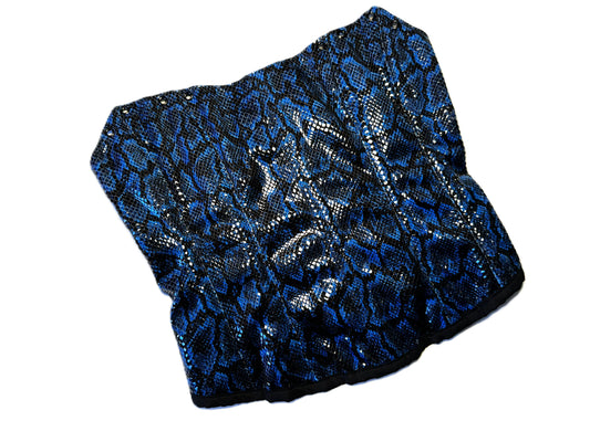 Blue Snake Corsage – Cyber Gothic Lace-Up Korsett #883