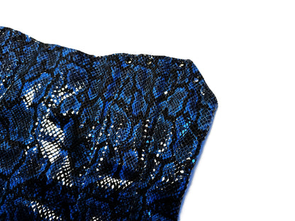 Blue Snake Corsage – Cyber Gothic Lace-Up Korsett #883