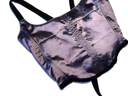 Lilac Satin Corsage – Romantic Y2K Corset Top #884