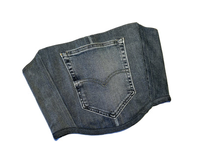 Denim Pocket Corsage – Upcycled Y2K Einzelstück #886